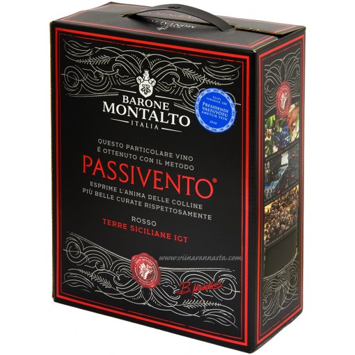 Barone Montalto Passivento Rosso 13,5% 300cl BIB