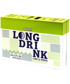 KOFF Lime & Vodka Lonkero 5,5% 33cl x 24 tölkkiä