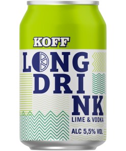 KOFF Lime & Vodka Lonkero 5,5% 33cl x 24 tölkkiä