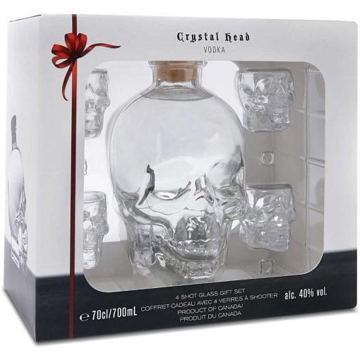 Crystal Head Vodka, Lahjapakkaus, jossa pitsi 40,0% 0,7L