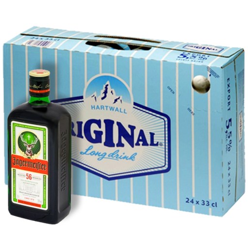 Hartwall Lonkero 24-tölkin laatikko + Jägermeister 0,5l