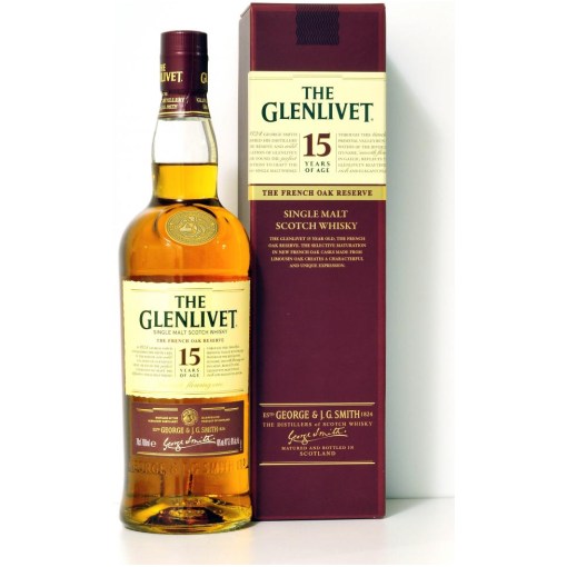 The Glenlivet 15YO French Oak Reserve Single Malt Scotch  40% 0.7L box