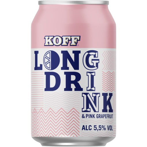KOFF Pink Grapefruit Lonkero 5,5% 33cl x 24 tölkkiä KOFF Pink Grapefruit Lonkero 5,5% 33cl x 24 tölkkiä