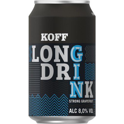 KOFF Strong-Grapefruit  Lonkero 8% 33cl x 24 tölkkiä KOFF Strong-Grapefruit  Lonkero 8% 33cl x 24 tölkkiä