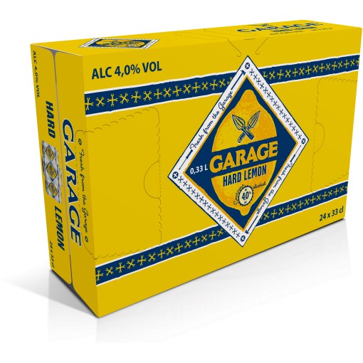 Garage Hard Lemon 4% 33cl x 24 tölkkiä Garage Hard Lemon 4% 33cl x 24 tölkkiä