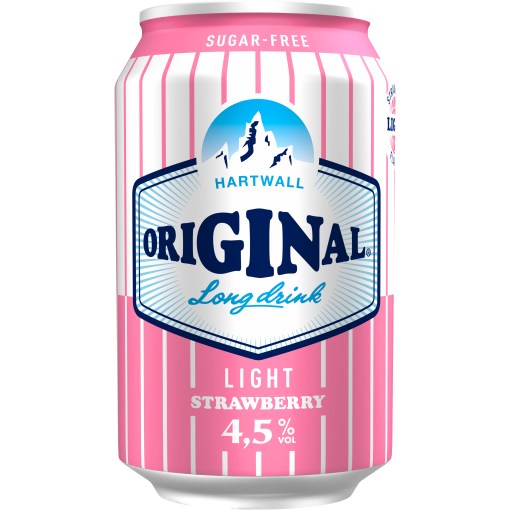 Hartwall Original Long Drink Light Strawberry 4,5% 33cl x 24 tölkkiä Hartwall Original Long Drink Light Strawberry 4,5% 33cl x 24 tölkkiä